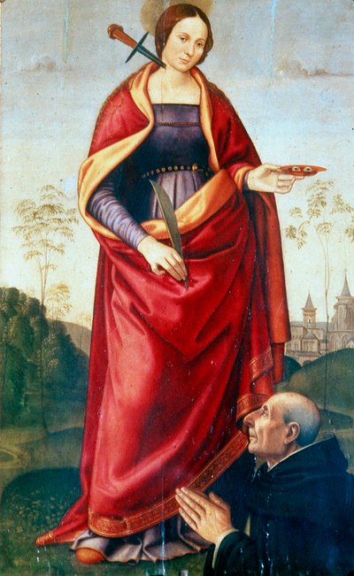 Sainte Lucie et son sponsor - Domenico Ghirlandaio